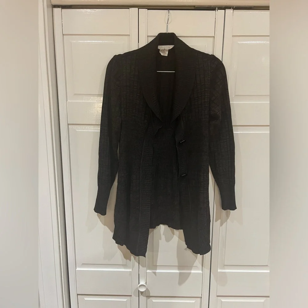 EUC Charcoal Misook Cardigan with Buttons